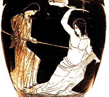 H δολοφονία του Ορφέα στον Όλυμπο από τις γυναίκες της Πιερίας σε ερυθρόμορφες παραστάσεις αγγείων του 5ου αι. π.Χ. : Αμφορέας Nola στο Bale 